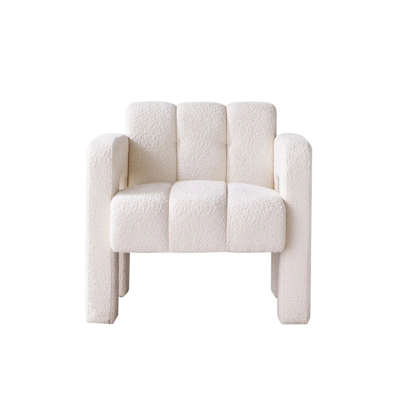 31.10 Wide Boucle Upholstered Accent Chair