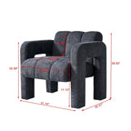 31.10 Wide Boucle Upholstered Accent Chair