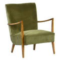 Burlington Polyester Velvet Upholstered Occasional Chair, Olive Green