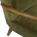 Burlington Polyester Velvet Upholstered Occasional Chair, Olive Green