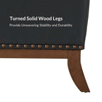 Lourdes Genuine Leather Armchair with Solid Wood Frame and Removable Seat Cushion,Set of 2 by HULALA HOME