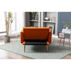 Chaise lounge chair/accent chair,Curved edges, padded with thick foam and upholstered with high-quality fabric