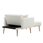 Chaise lounge chair/accent chair,Curved edges, padded with thick foam and upholstered with high-quality fabric