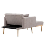 Chaise lounge chair/accent chair,Curved edges, padded with thick foam and upholstered with high-quality fabric