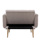 Chaise lounge chair/accent chair,Curved edges, padded with thick foam and upholstered with high-quality fabric