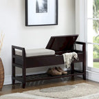 Espresso Storage Shoe Bench