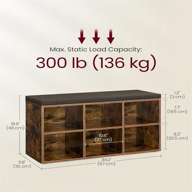 Shoe Storage Organizer - 11.8D x 34.2W x 18.9H