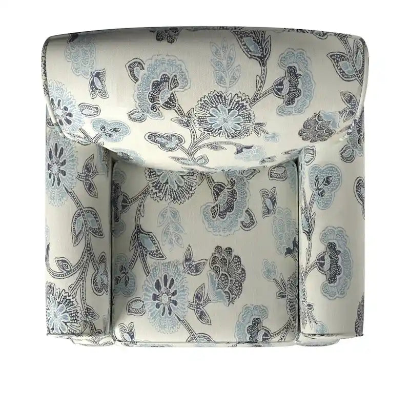Maya Indigo Cream and Blue Accent Chair