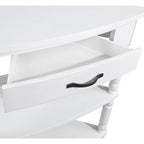 33.8Small Triangle Corner Table,Wood Corner Side Table for Small Spaces,3 Tier End Corner Table with Solid Wood Legs