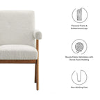 Lyra Boucle Fabric Dining Room Chair - Set of 2