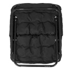 Folding Synthetic Fur Oversized Saucer Chair with Steel Frame - N/A