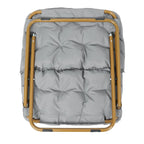 Folding Synthetic Fur Oversized Saucer Chair with Steel Frame - N/A