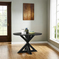 Cross-Buck Base Dining Table in Black