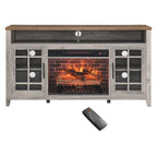 TV Media Stand with Electric Fireplace KD Inserts Heater - 55 inches