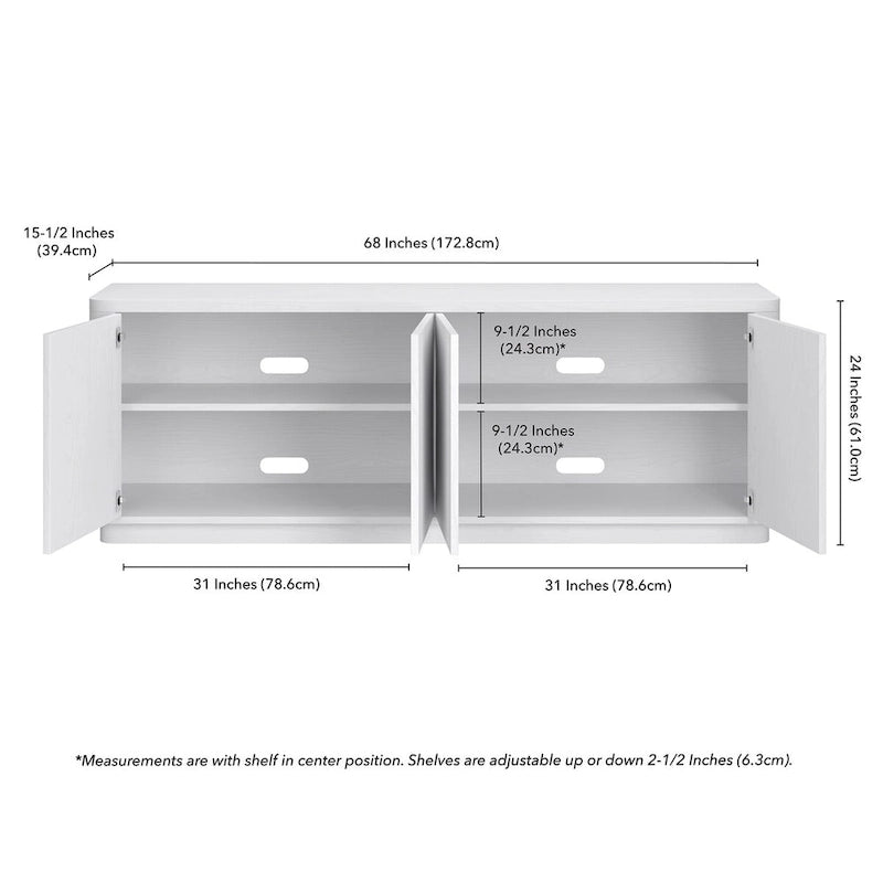 Plympton Rectangular TV Stand for TV's up to 75 - 68 Wide