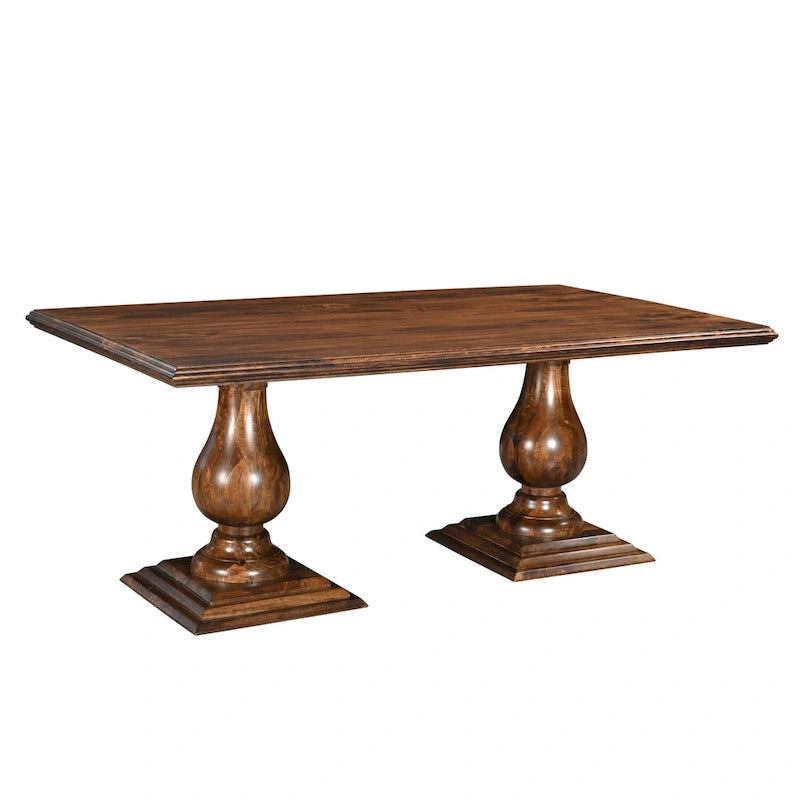 Willow Solid Wood Double Pedestal Dining Table