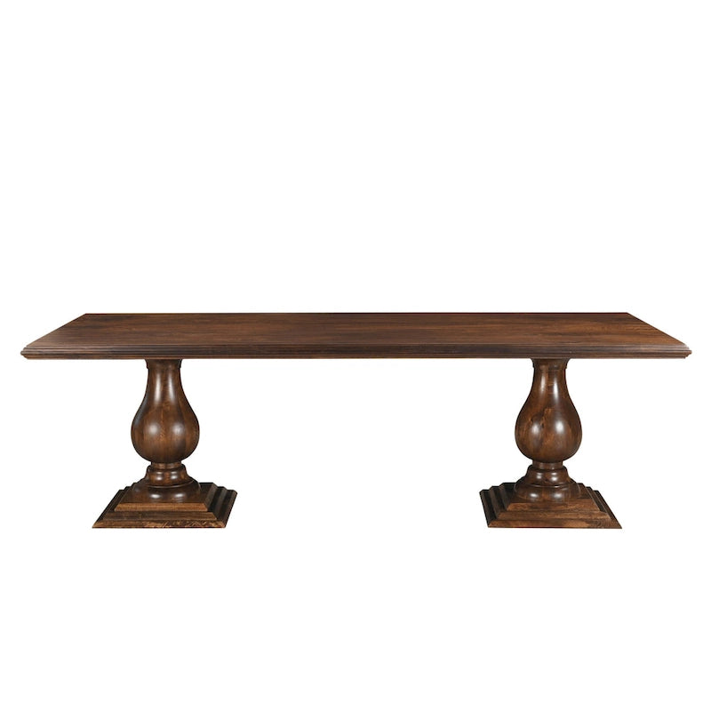 Willow Solid Wood Double Pedestal Dining Table