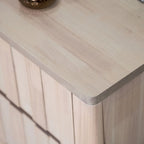 Furniture of America Seren Mid-Century Modern Off-White Solid Wood 6-Drawer Double Dresser