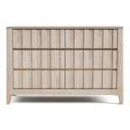Furniture of America Seren Mid-Century Modern Off-White Solid Wood 6-Drawer Double Dresser