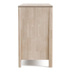 Furniture of America Seren Mid-Century Modern Off-White Solid Wood 6-Drawer Double Dresser