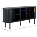 SAFAVIEH Home Tealla 2 Tambour Door Sideboard/Media Stand. - 63Wx18Dx32H