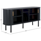 SAFAVIEH Home Tealla 2 Tambour Door Sideboard/Media Stand. - 63Wx18Dx32H