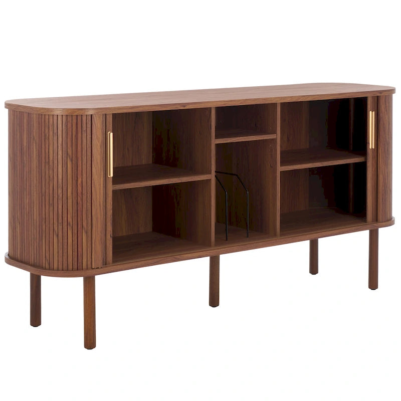 SAFAVIEH Home Tealla 2 Tambour Door Sideboard/Media Stand. - 63Wx18Dx32H