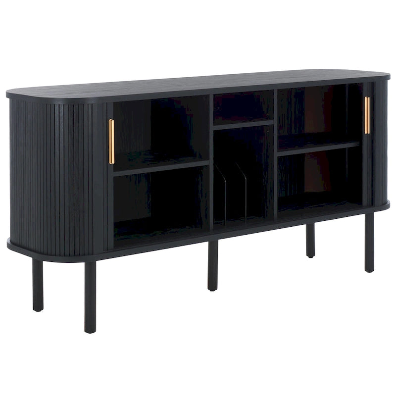SAFAVIEH Home Tealla 2 Tambour Door Sideboard/Media Stand. - 63Wx18Dx32H