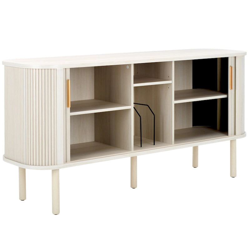 SAFAVIEH Home Tealla 2 Tambour Door Sideboard/Media Stand. - 63Wx18Dx32H